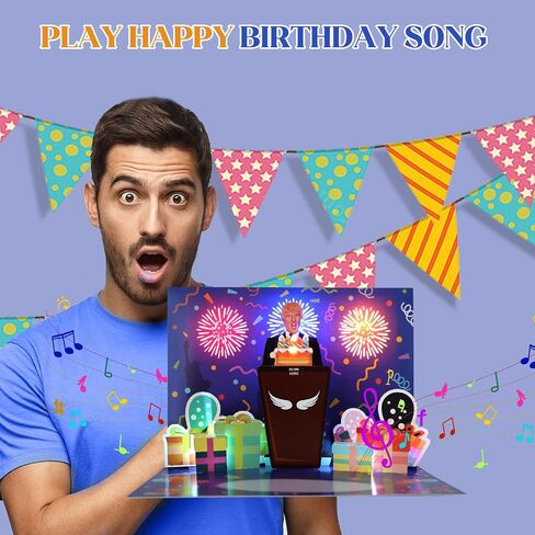 بطاقات عيد ميلاد موسيقية ، بطاقة عيد ميلاد موسيقية مضحكة للرجال ، بطاقة عيد ميلاد ثلاثية الأبعاد DJ Dog مع الموسيقى والألعاب النارية للزوج ، فتى في سن المراهقة ، حفيد ، صديق ، أخ ، أبي in Kuwait