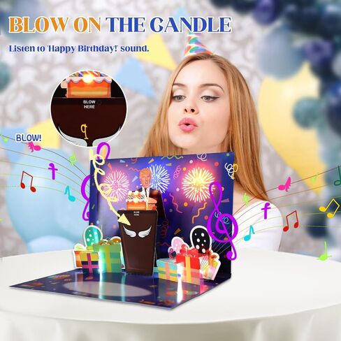 بطاقات عيد ميلاد موسيقية ، بطاقة عيد ميلاد موسيقية مضحكة للرجال ، بطاقة عيد ميلاد ثلاثية الأبعاد DJ Dog مع الموسيقى والألعاب النارية للزوج ، فتى في سن المراهقة ، حفيد ، صديق ، أخ ، أبي in Kuwait