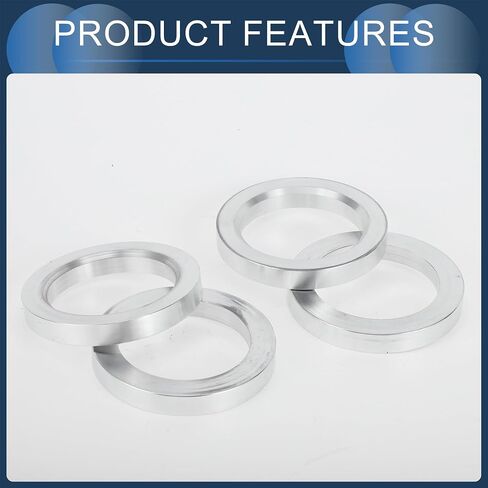Hub Centric Rings, 66.6mm ID to 75.1mm OD Vehicle Wheel Hubrings Aluminum Alloy, 4 Pcs in Kuwait