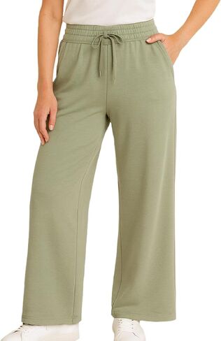 Spyder Women's Wide Leg Pants - Cozy Harmony Soft Scuba Double Knit Casual Sweatpants with Drawstring Waistband (Sizes: S-XL) in Saudi Arabia