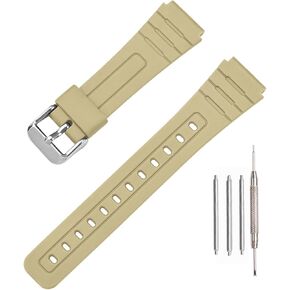 TPU Watch Strap Compatible with Casio F-91W/F-84/F-94/F-105/F-108/A-158 Men's and Women's 18mm Watchbands Replacement in Kuwait