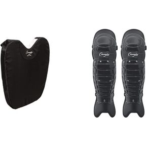 Champion Sports Umpire Exterior Body Chest Protector Pad with Y-Strap - Black in Saudi Arabia