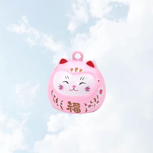 For Crafts Beckoning Cat Keychain Cat Beads for Charm Japanese Lucky Bells Good Luck Bell Craft Bells in Saudi Arabia