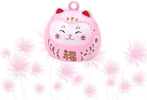For Crafts Beckoning Cat Keychain Cat Beads for Charm Japanese Lucky Bells Good Luck Bell Craft Bells in Saudi Arabia