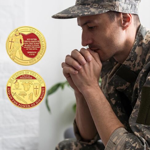 Nosiny 10 PCS Armor of God Coin Coin Coin Coin Metal Coin لمدرسة الكنيسة المسيحية (الأسلوب القديم) in Kuwait