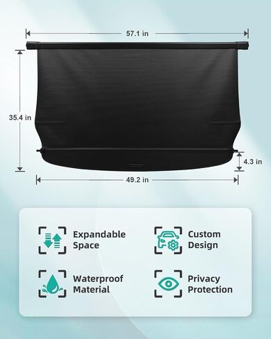 SCITOO قابلة للسحب سقف SUNSHADE SYNDAY CARTAIN COVER 2007-2016 لاستبدال Mini Cooper Association لـ 54102757016 in Kuwait