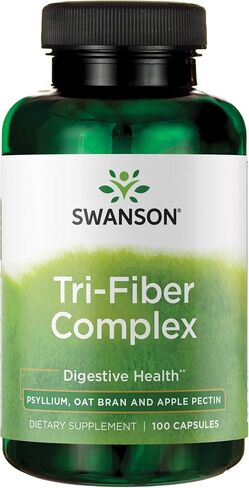 Swanson Tri -Fiber Complex - مكملات صحية هضمية مصنوعة من سيلليوم ، شوفان الشوفان ، و Apple Pectin - (100 كبسولة) (4 عبوات) in Saudi Arabia