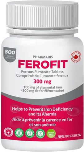 Ferofit - Ferrous Fumarate Tablets 300mg | 100mg of Elemental Iron | Prevent Iron Deficiency Anemia | Prevent Associated Tiredness & Fatigue in Saudi Arabia