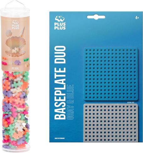 PLUS PLUS 240 Piece Interlocking Building Blocks for Kids, Open Ended Connecting Toys, STEM Bin Mini Manipulatives - Basic Mix Play Tube & Baseplate in Kuwait
