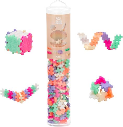 PLUS PLUS 240 Piece Interlocking Building Blocks for Kids, Open Ended Connecting Toys, STEM Bin Mini Manipulatives - Basic Mix Play Tube & Baseplate in Kuwait