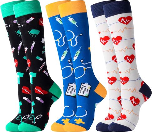 Belloxis Horse Riding Socks Horse Gifts for Girls Equestrian Gifts 3 Pairs Knee High Socks for Women Long Equestrian Socks in Saudi Arabia