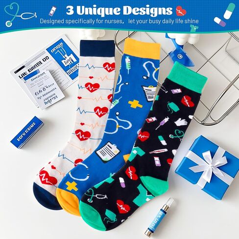 Belloxis Horse Riding Socks Horse Gifts for Girls Equestrian Gifts 3 Pairs Knee High Socks for Women Long Equestrian Socks in Saudi Arabia