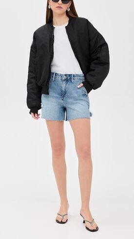 Long Carpenter Shorts in Ecru003 by good american in Saudi Arabia