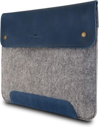 Megagear أصلي من الجلد وصوف MacBook Bag Laptop Sleeve لـ MacBook Pro و MacBook Air Case - 16 بوصة - 15 بوصة - 15.5 بوصة (M4 ، M3 ، M2 ، M2 ، M1 ، Pro & Max) 2020 إلى 2024 نماذج in Kuwait