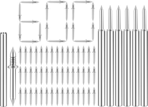 300 Pcs Krttwwx Double-Head Skirting Thread Seamless Nail, Double-Headed Nails, Invisible Screws & Specific Sleeve Tool, for Seamless Skirting Thread with Solid Wood Baseboard. in Kuwait