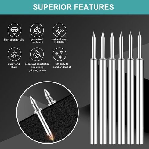 300 Pcs Krttwwx Double-Head Skirting Thread Seamless Nail, Double-Headed Nails, Invisible Screws & Specific Sleeve Tool, for Seamless Skirting Thread with Solid Wood Baseboard. in Kuwait