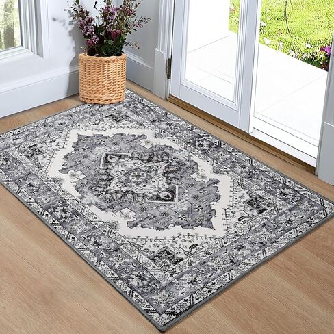 سجادة منطقة نوحاس 6x9 سجادة قابلة للغسل رمادية وأزرق سجاد كبير لغرفة المعيش in Kuwait