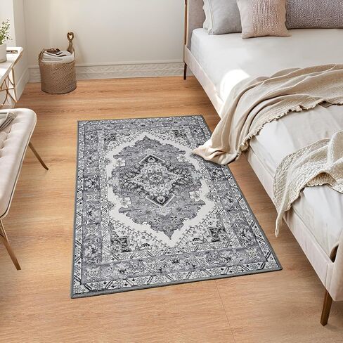 سجادة منطقة نوحاس 6x9 سجادة قابلة للغسل رمادية وأزرق سجاد كبير لغرفة المعيش in Kuwait