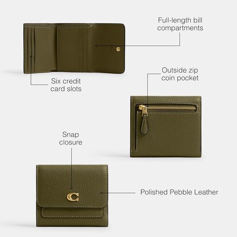 Coach Women's Mila Small Flap Wallet with Floral Print Accessory-Travel, LH/Chalk Multi in Saudi Arabia