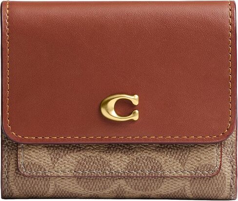 Coach Women's Mila Small Flap Wallet with Floral Print Accessory-Travel, LH/Chalk Multi in Saudi Arabia