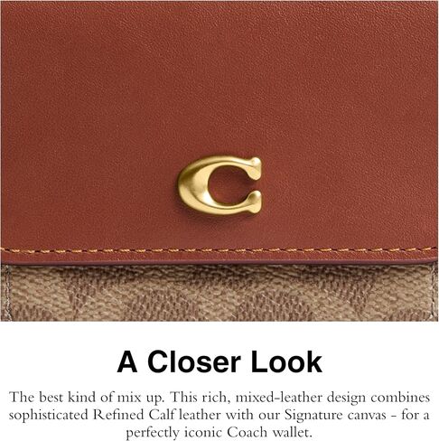 Coach Women's Mila Small Flap Wallet with Floral Print Accessory-Travel, LH/Chalk Multi in Saudi Arabia