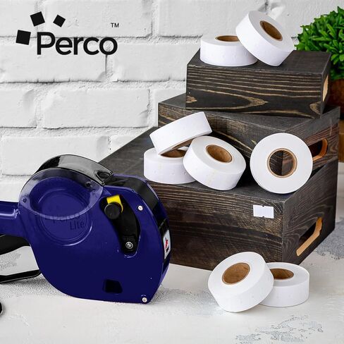 ملصقات خضراء من Perco 1 Line Fluorescent - 4 غلاف ، 32000 تسميات فارغة وتاريخ تسميات بندقية Perco 1 خط الأسعار ومستعاد التاريخ in Kuwait