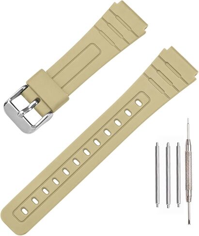 TPU Watch Strap Compatible with Casio F-91W/F-84/F-94/F-105/F-108/A-158 Men's and Women's 18mm Watchbands Replacement in Kuwait