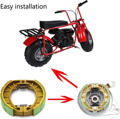 Kucehiup CG125 Brake Drum Shoe Pad 2pcs Universal 105mm PAD Shoe for 6.5 Hp 196cc MB165 MB200 BT200X CT200U Motorsports Mini Bike CRF70 TaoTao GY6 49cc 50cc Scooter Moped ATV (Grey-green) in Kuwait