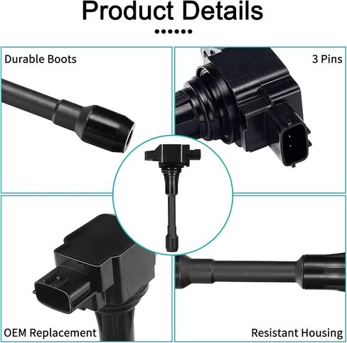 Set Of 4 Ignition Coil Pack & 9029 Spark Plug UF549 5C1753 C1696 L4 1.6L 1.8L 2.5L Compatible with 2007-2019 Nissan in Kuwait