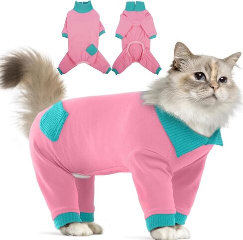 ملابس القطط ذات الشعر اللزج، بدلة احترافية لاستعادة القطط، تمنع تساقط ملابس القطط، ملابس القطط الناعمة، أزياء بيجامات القطط للقطط فقط، ملابس القطط للقطط بعد الجراحة، أنثى ذكر in Kuwait