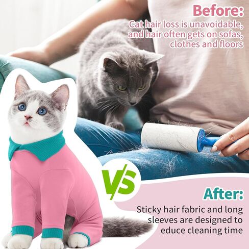 ملابس القطط ذات الشعر اللزج، بدلة احترافية لاستعادة القطط، تمنع تساقط ملابس القطط، ملابس القطط الناعمة، أزياء بيجامات القطط للقطط فقط، ملابس القطط للقطط بعد الجراحة، أنثى ذكر in Kuwait