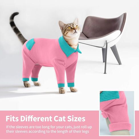 ملابس القطط ذات الشعر اللزج، بدلة احترافية لاستعادة القطط، تمنع تساقط ملابس القطط، ملابس القطط الناعمة، أزياء بيجامات القطط للقطط فقط، ملابس القطط للقطط بعد الجراحة، أنثى ذكر in Kuwait
