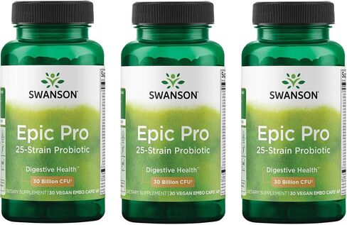 Swanson Epic-Pro 25 probiotic 30 مليار CFU الجهاز الهضمي الدعم الجهاز المناعي دعم prebiotic nutraflora fos 30 drcaps كبسولات الخضار (CAPS) in Saudi Arabia
