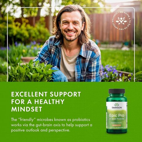 Swanson Epic-Pro 25 probiotic 30 مليار CFU الجهاز الهضمي الدعم الجهاز المناعي دعم prebiotic nutraflora fos 30 drcaps كبسولات الخضار (CAPS) in Saudi Arabia