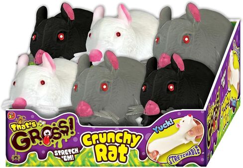 JA-RU Sticky Stretchy Rubber Rat Toys (4 Rats) Squishy Sticky Fidget Toys for Kids. Funny Halloween Pranks, Joke, & Gag Gift. Animal Party Favors Stocking Stuffers Pinata Fillers Easter Egg. 053-4p in Kuwait