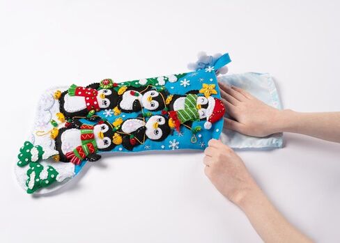 Bucilla Snowflakes Stocking Liner, 18" Pre-Sewn Insert Perfect for Holiday DIY Arts and Crafts Projects, 89673E in Kuwait