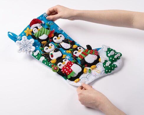 Bucilla Snowflakes Stocking Liner, 18" Pre-Sewn Insert Perfect for Holiday DIY Arts and Crafts Projects, 89673E in Kuwait