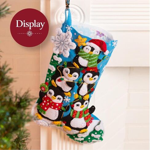 Bucilla Snowflakes Stocking Liner, 18" Pre-Sewn Insert Perfect for Holiday DIY Arts and Crafts Projects, 89673E in Kuwait