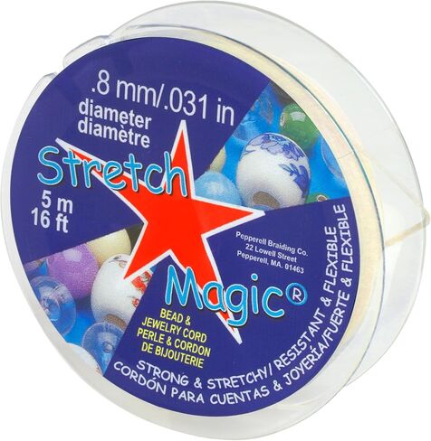 Stretch Magic Bead & Jewelry Cord .5mmX10m, Black 6 x 3.5 x 1 in Kuwait