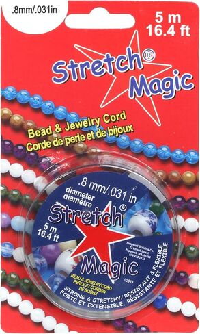 Stretch Magic Bead & Jewelry Cord .5mmX10m, Black 6 x 3.5 x 1 in Kuwait