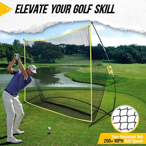 Net Net Golf Bodiumax ، شبكة غولف 10 × 7 قدم مع هدف حرير منخفض الضوضاء ، وضرب الشباك لجراج في الفناء الخلفي يقود كرات حقيقية ، وتحسين القيادة ، وهدية للرجال واللاعب. in Kuwait
