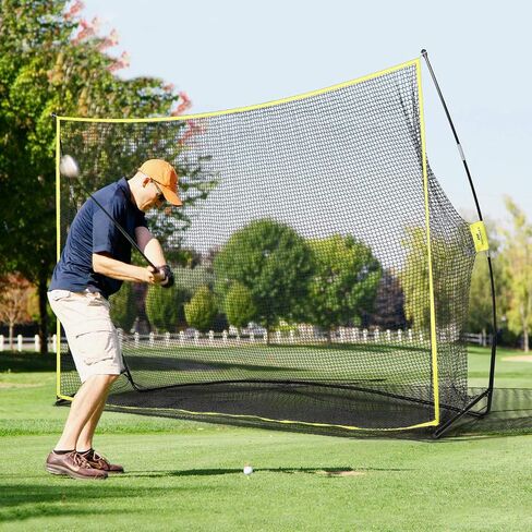 Net Net Golf Bodiumax ، شبكة غولف 10 × 7 قدم مع هدف حرير منخفض الضوضاء ، وضرب الشباك لجراج في الفناء الخلفي يقود كرات حقيقية ، وتحسين القيادة ، وهدية للرجال واللاعب. in Kuwait