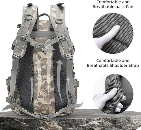 حقيبة ظهر تكتيكية aiGear 25L كاكي للتنزه سيرًا على الأقدام حقيبة ظهر عسكرية Molle EDC للرجال والنساء in Kuwait