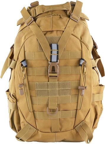 aiGear 25L Tactical Backpack, MOLLE Hiking Daypack, Khaki in Kuwait