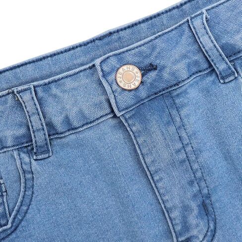LONGYIDA Women's Casual Short Denim Skirt Y2K Stretchy Jean Skirt Washed Frayed A-Line Denim Jean Short Skirt in Saudi Arabia