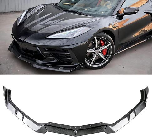 Carbon Fiber Front Bumper Lip Compatible with Corvette C8 2020-2025, Front Splitter Protector Body Kit in Saudi Arabia