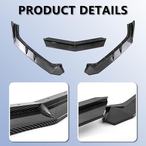 Carbon Fiber Front Bumper Lip Compatible with Corvette C8 2020-2025, Front Splitter Protector Body Kit in Saudi Arabia