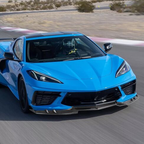 Carbon Fiber Front Bumper Lip Compatible with Corvette C8 2020-2025, Front Splitter Protector Body Kit in Saudi Arabia