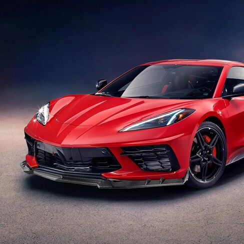 Carbon Fiber Front Bumper Lip Compatible with Corvette C8 2020-2025, Front Splitter Protector Body Kit in Saudi Arabia