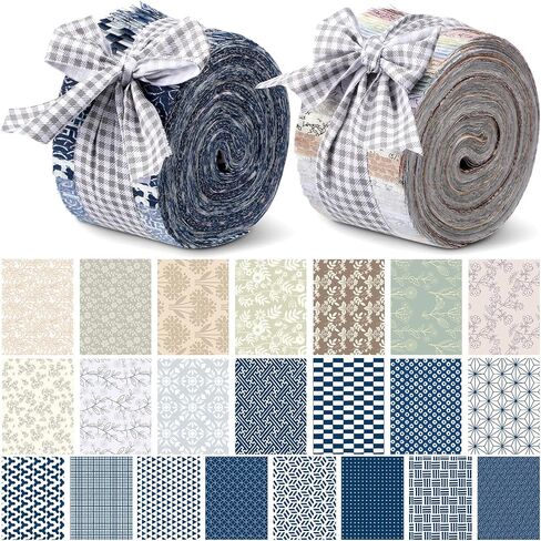 80 PCS Cotton Fabric Roll Up Strips حزمة 2.55 بوصة لحزم خياطة اللحف لفة بريئة لخياطة خياطة خياطة لحفلة عيد الشكر عيد الميلاد DIY Make Barse Making (نمط الأزهار) in Kuwait